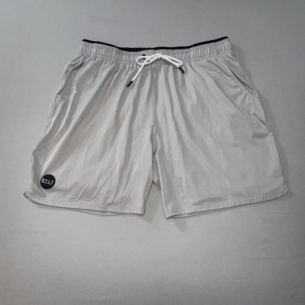 Bylt Premium Basics Active 6" Running Shorts w/Liner Men's Size XXL Light Gray